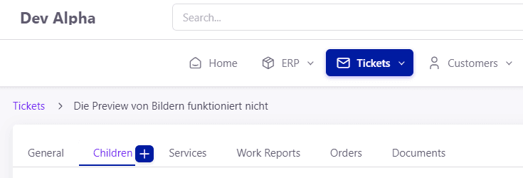 Tickware: Erzeugen von Subtickets, Schritt 2