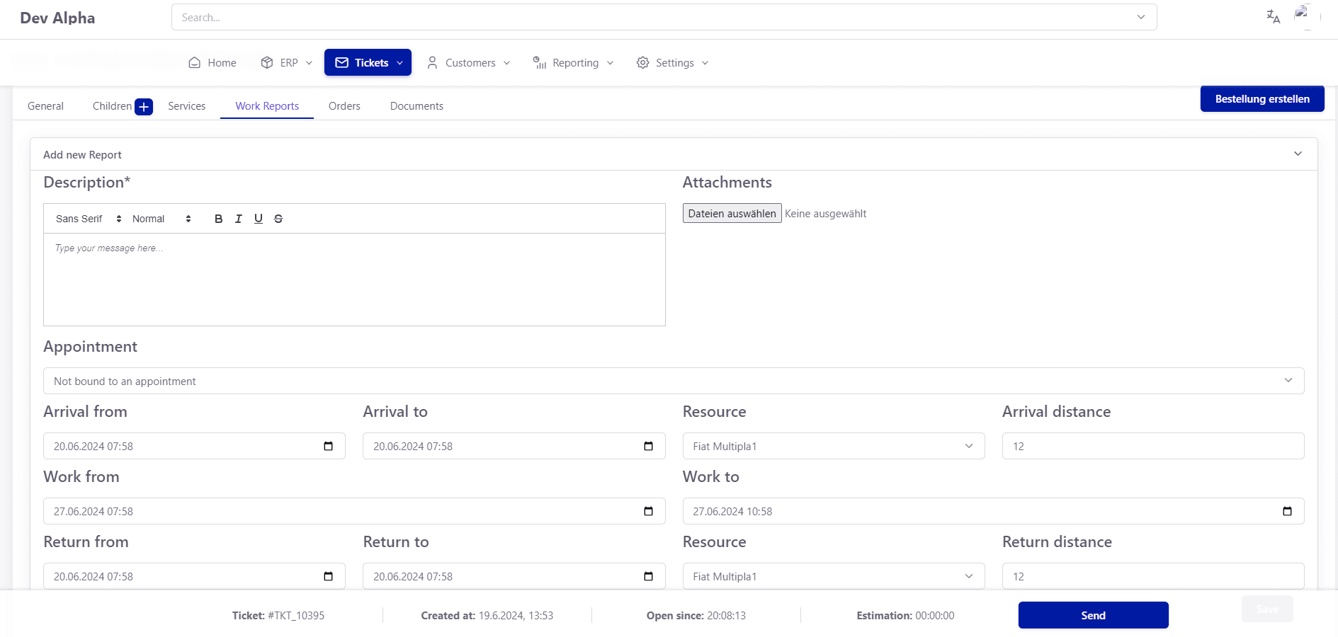 Tickware: Verarbeiten von existierenden Terminen, Schritt 2