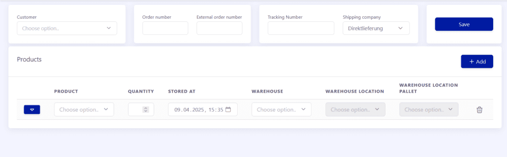 Delivery-Booking-Modul